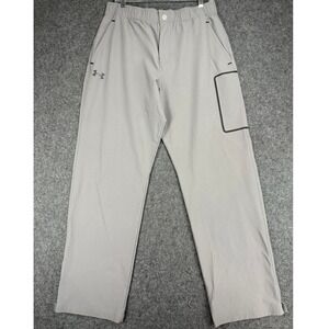 Under Armour Mens Unstoppable Cargo Pants Lightweight Gray Utility Pockets  L